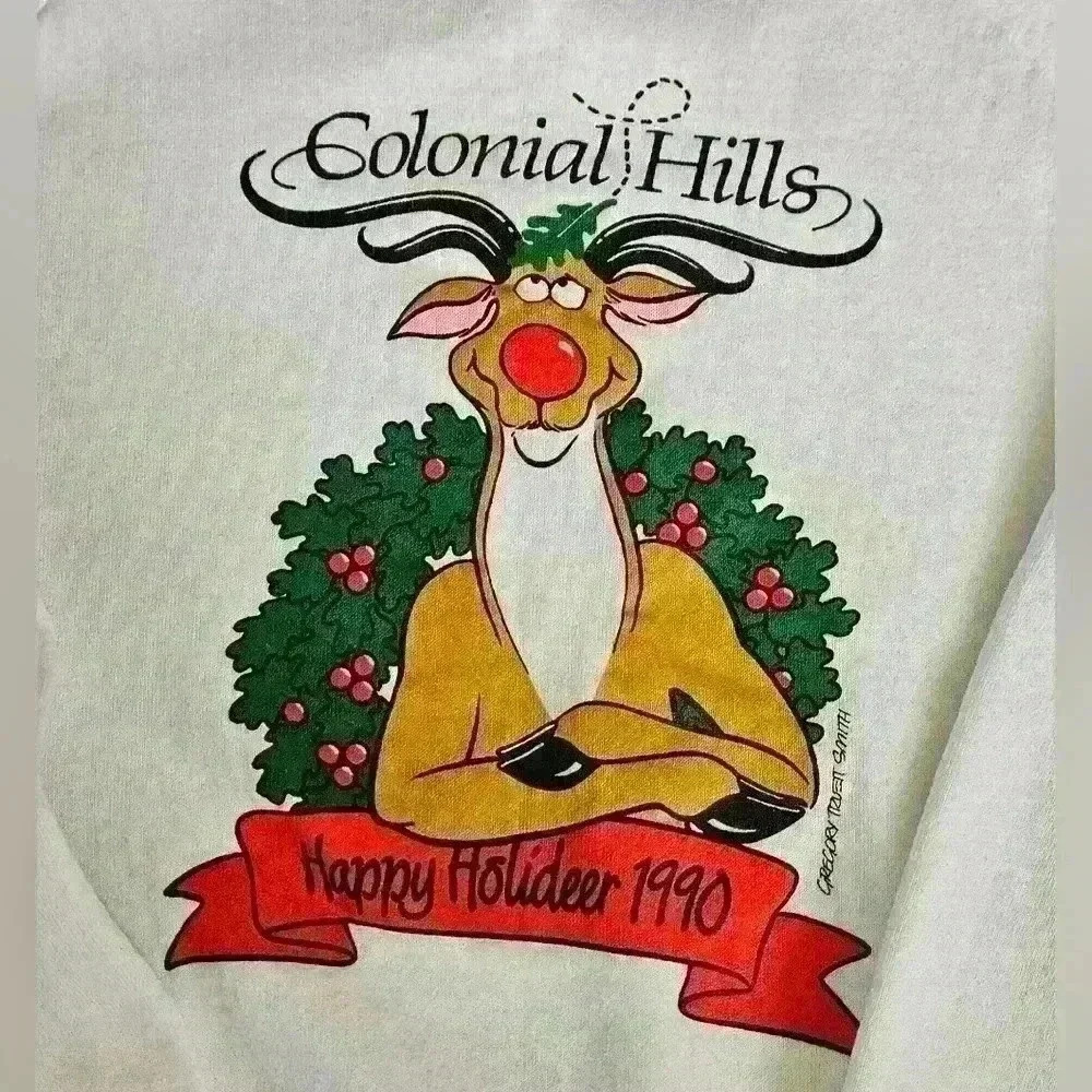 90s Vintage Holiday Crewneck - Picture 2 of 5
